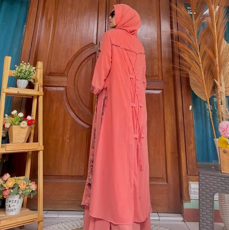 Gamis Syari Ceruty Nq Model Outer Lepas m3 2