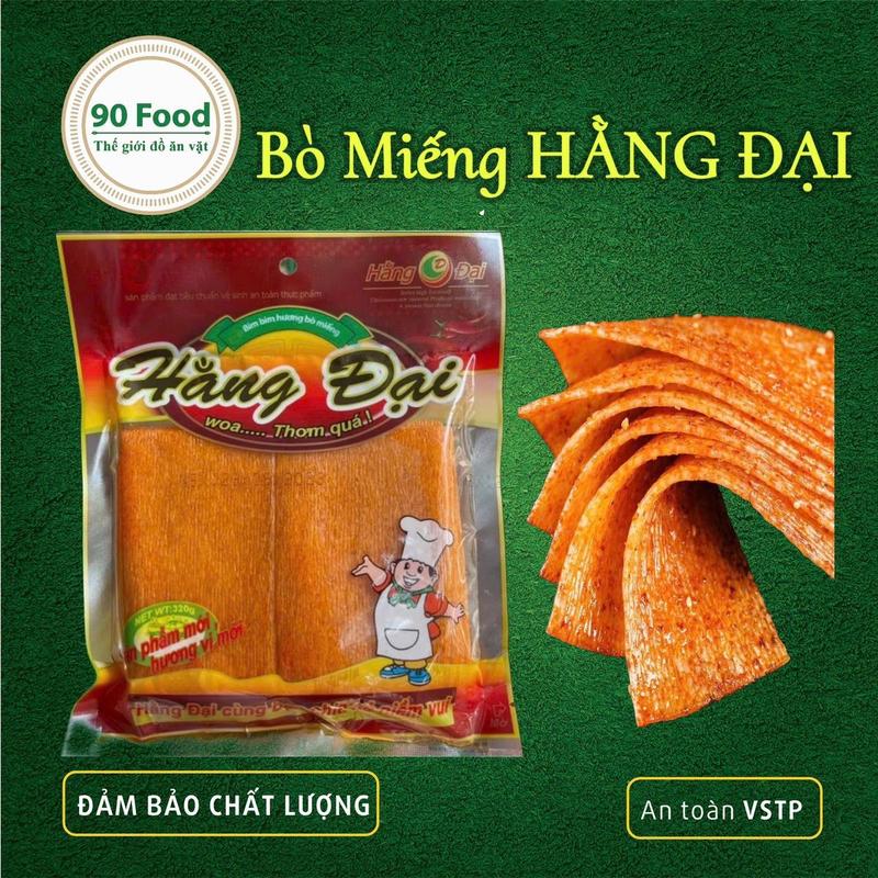 Bò Miếng HẰNG ĐẠI Snack Bò Miếng HẰNG ĐẠI Gói To 320G có 40 Miếng Cay thơm ngon nhức nách