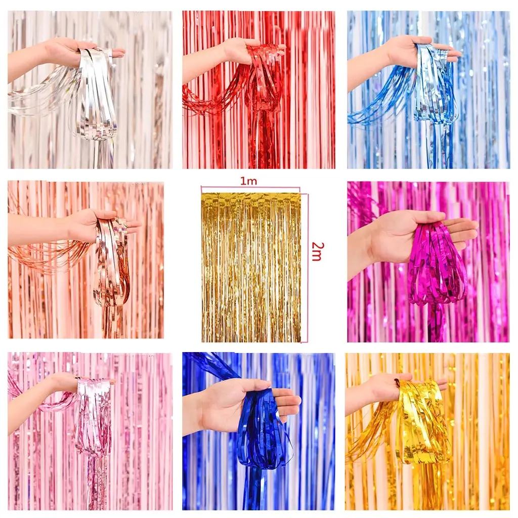 TIRAI RUMBAI PLASTIK/TIRAI RUMBAI PESTA/TIRAI RUMBAI WARNA WARNI/TIRAI RUMBAI FOIL/ FOIL CURTAIN