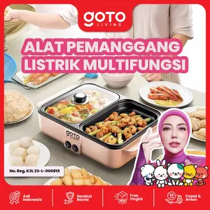 EXCLUSIVE Goto Living x Bella Shofie Toshi Minipan Electric Hotpot Alat Panggangan Grill Pan BBQ 2in1 #CR