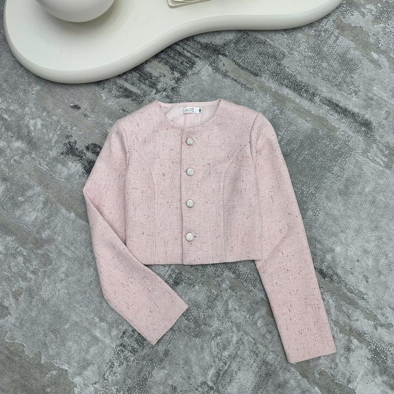 (TẶNG KÈM NƠ ) Áo Khoác Dạ Tweed Nữ Cao Cấp 4 Cúc, Áo Dạ 2 Lớp Dáng Ngắn Tay Dài Cao Cấp Dành Cho Nữ 5