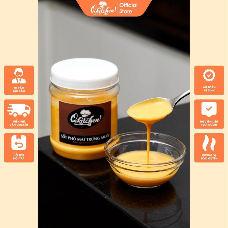 Sốt Phô Mai Trứng Muối Qkitchen - Dùng Cho Các Món Ốc Hương, Tôm Cua Sốt Trứng Muối, Hàu Nướng (300gr - 500gr)