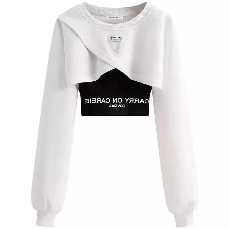 Product Introduction of Dopamine 00 S Cool Salt Girls Handsome Fried Street Overalls Hot Girl Suit Student Clothes Three-Piece Sweater jumpsuit  jeans jumpsuit  jeans Womenswear Lingerie yuki  đồ  bộ Comfort Casual 10