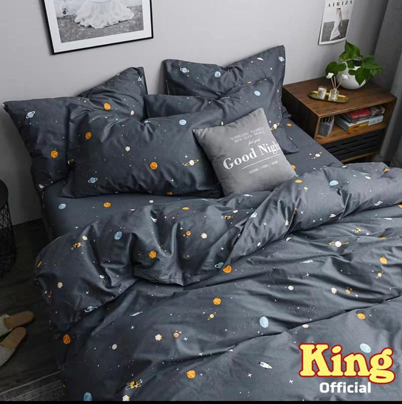 Set 4 Món Vỏ Chăn Ga Gối m2/m4/m6/m8/2m2 Cotton Poly 4 Mùa, Ga Giường Cute - King Home