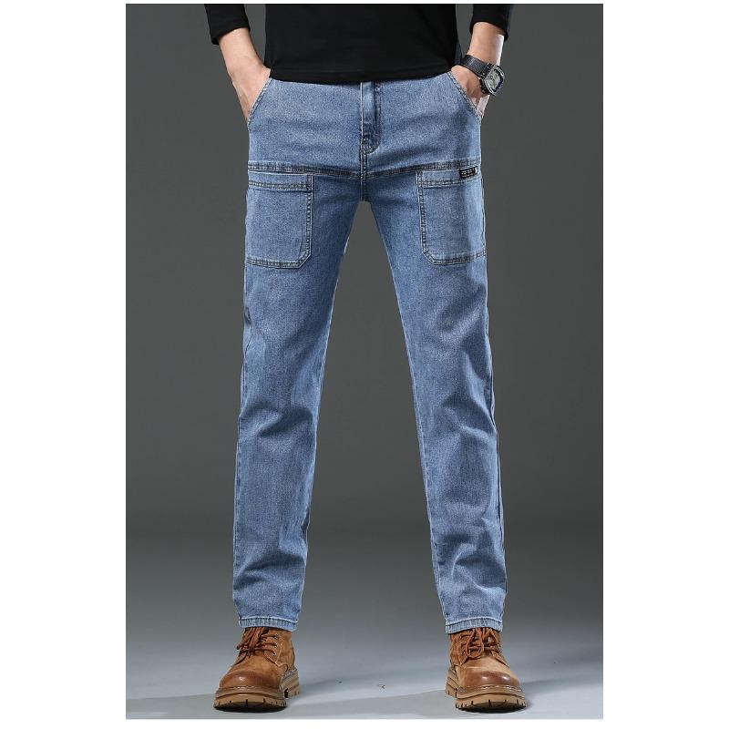 Product Introduction of S-5XL Korean Style Stretch Denim Pants Men Simple Casual Slim Fit Plus Size Jeans 2