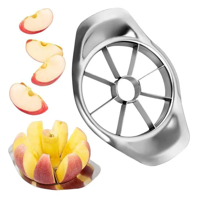 Stainless Steel Apple Slicer Fruit Cutter Fruit Cutter Stainless Steel 3-In-1 Stainless Steel Apple Corer Peeler Apple Cutter With 8 Blades For Cutting Fruit And Vegetables