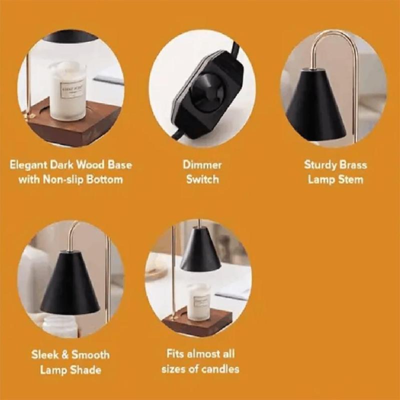 Candle Design Table Lamp, Modern Bedside Light without Incense & Candle, Dimmable Candle Light for Home Decor, Stocking Fillers Gift 7