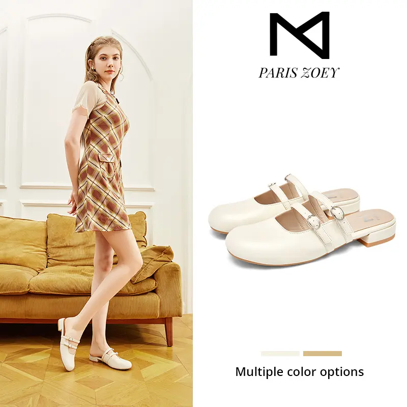 [CFV Võ Hà Linh x Paris Zoey] Giày mules nữ thoải mái Dép xỏ ngón đơn giản thời trang DéP Shoes