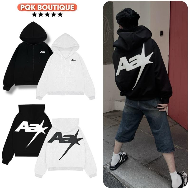 Áo Khoác Hoodie Zip Nỉ Nam Nữ Form Rộng ASSTAR Nổi Bật - Pqk Boutique