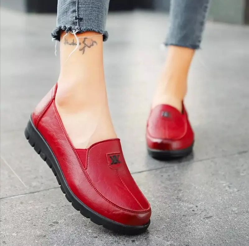 Sepatu Wanita LOAFERS KK Slip on terbaru sepatu kerja trendy nyaman kekinian 2021 elegan nyaman bernafas bisa COD korean style viral Shoes Flat 1