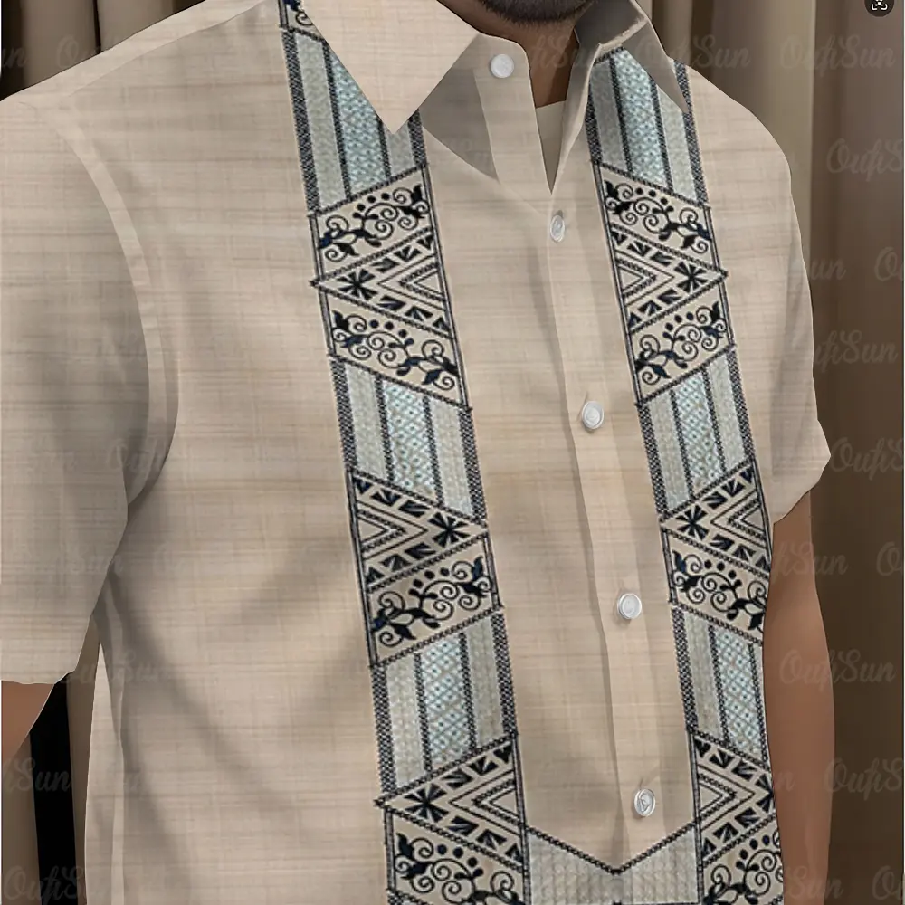 Fashion Barong Tagalog For Men Modern Short Sleeve Barong For Men Asean  Attire For Men Shirts Vintage Formal Attire Men Casual Shirt For Men Formal  Summer Shirt For Men - TikTok Shop