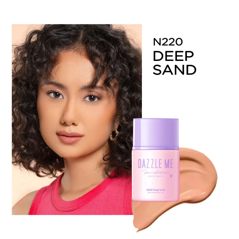 ￼DAZZLE ME Day by Day Foundation - Full Coverage Oil control Long Lasting Makeup SPF 25 PA+++ Wajah Concealer 8