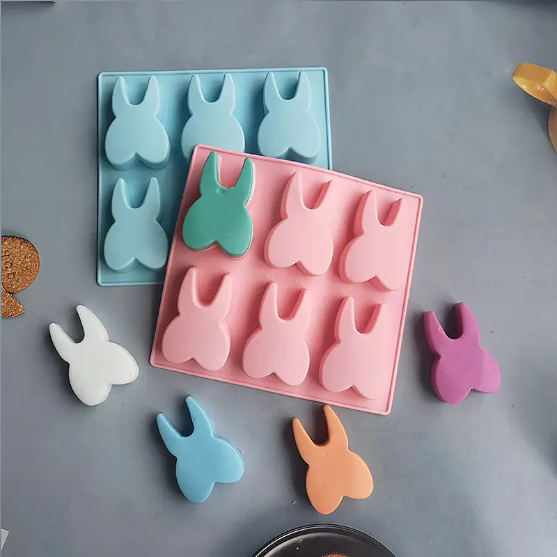 Random 6 Hole Tooth Silicone Mold Chocolate Fondant Cake Mould 3D Tooth Shaped Mold Cake Bakeware Biscuit Candy Ice Cube Mold