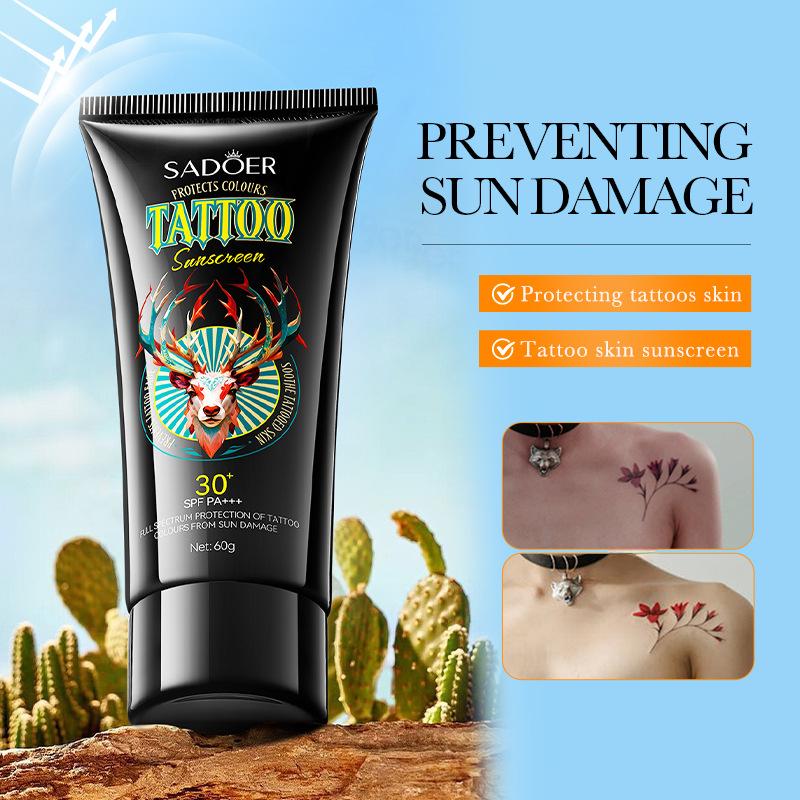 60g Tattoo Protects Colors Sunscreen SPF30+ PA+++ Protecting Tattoo Skins Full Spectrum Protection Soothing Moisturize Ultraviolet-Proof  Waterproof Body Care 1