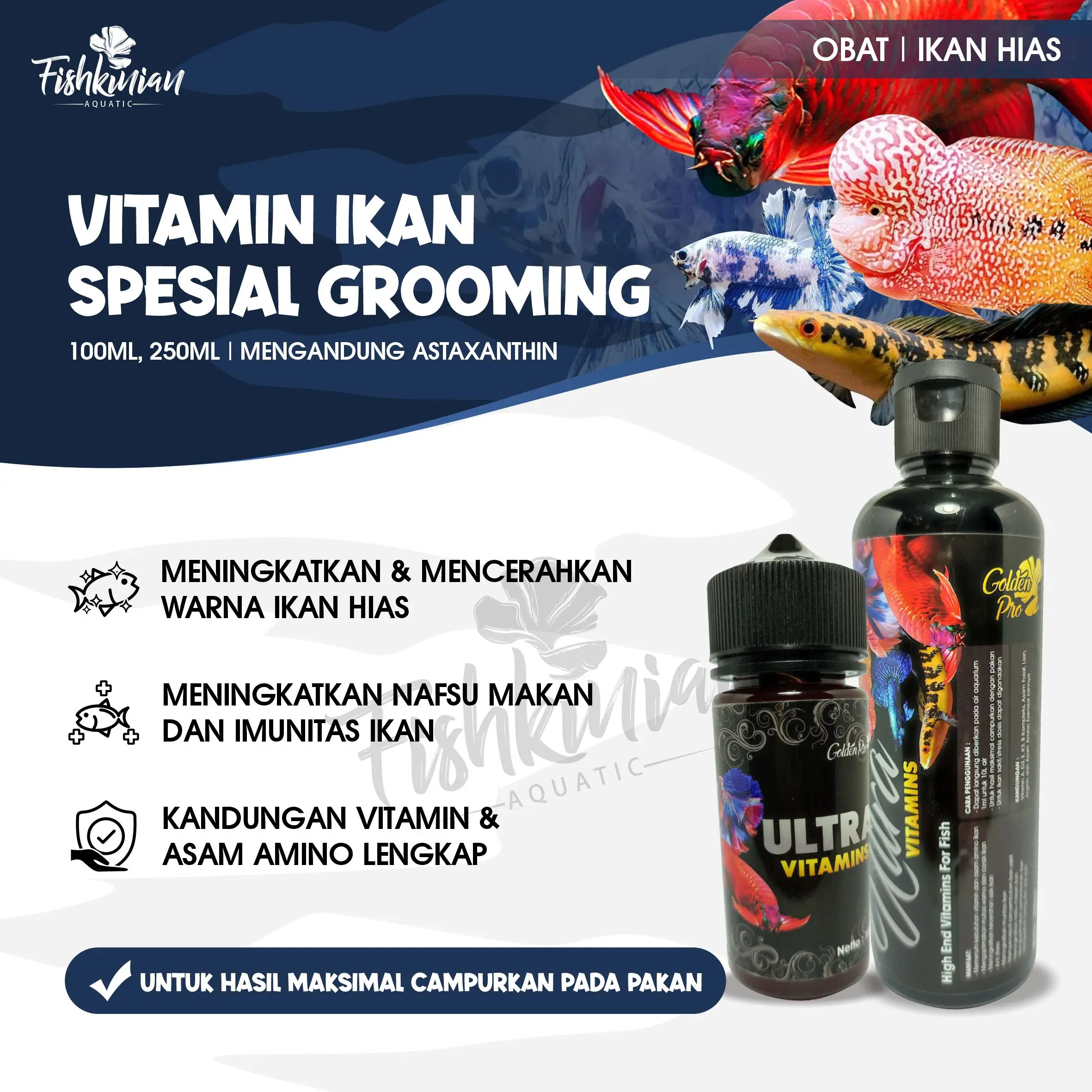ULTRA VITAMINS NUTRISI LENGKAP UNTUK IKAN HIAS AIR TAWAR
