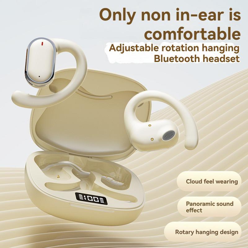 Wireless Bone Conduction Headset, Ear Hook Design Earphone with Digital Display, Noise Cancelling Headset for Sports Running 4