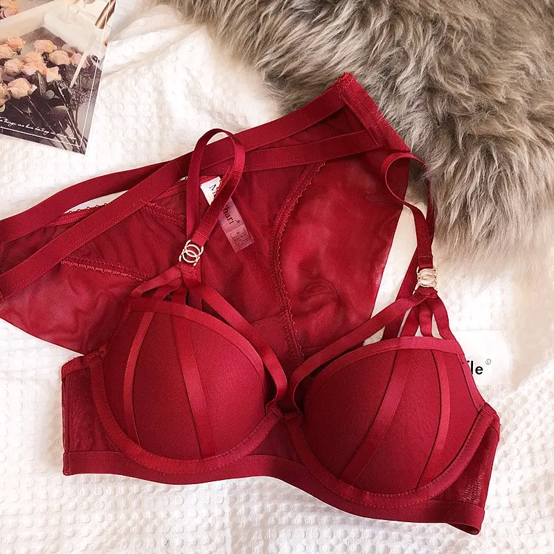FINETOO Bra Push Up Wanita BH Kawat High End Pakaian Dalam Wanita Tipis Seamless 4