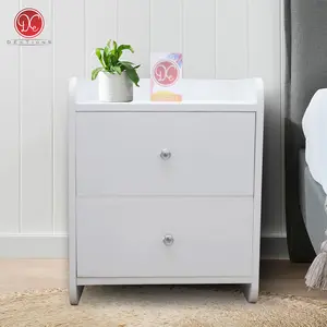 Dections Meja Nakas Kayu Kamar Tidur 2 Laci Minimalis Bedside Table 32x30x40cm Samping Tv Material Plywood Kualitas Terbaik Desain Modern Cantik Multifungsi