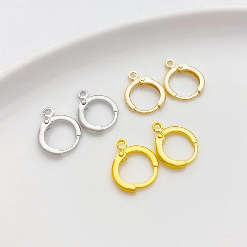 Product Introduction of Phụ Kiện Tai, Kẹp Tai, 3 Cặp, Bán Buôn, Tự Làm, Mạ Vàng 14K / 18K, Màu Sắc Được Bảo Quản, ZF-88, Hình Tròn, Móc Tai, Thủ Công, Tự Làm, Vật Liệu Làm Phụ Kiện Tai Women Hoa Hoa Tai Nữ 6