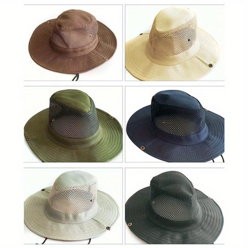 Product Introduction of Summer Fishing Sun Hat Western Cowboy Sun Hat Net Fishing Hats for Men Outdoor Mesh Breathable Cool Hat Knight Hats 17