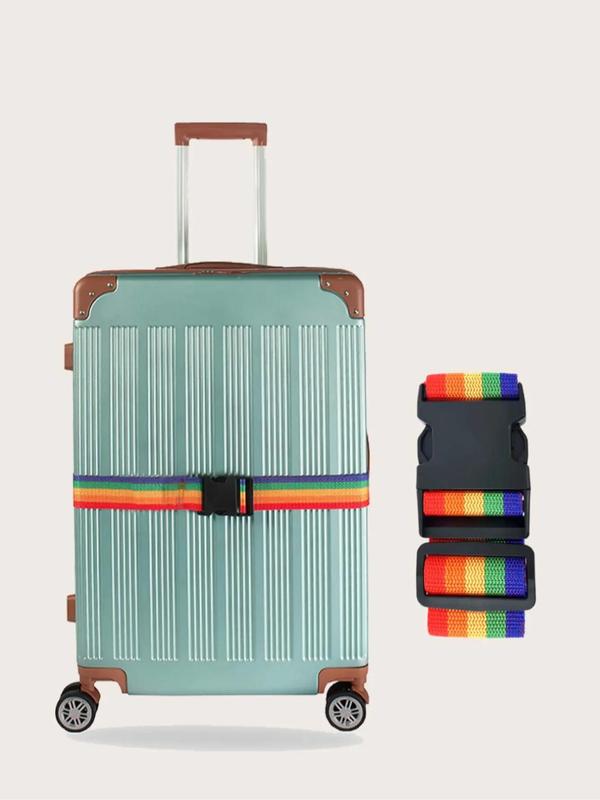 LGBT Portable Rainbow Stripe Print Luggage Strap, Nylon Travel Belt for Suitcase, Bag, Carry-on 7