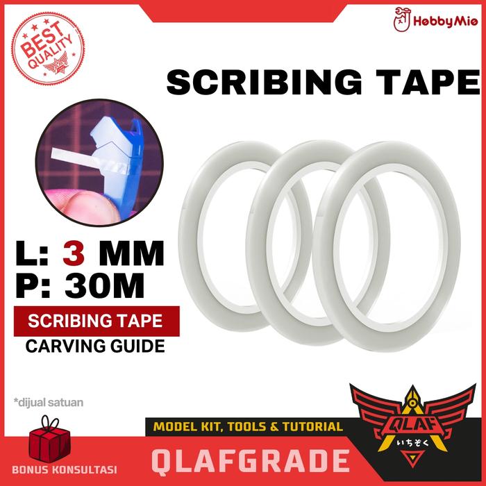 Gambar Scribing Tape 3mm Hobby mio - carving guide tape panel line dari Wahkhilaf Kota Surabaya Tokopedia