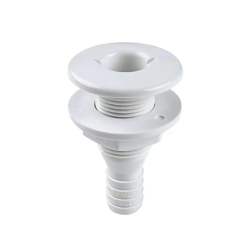Product Introduction of Marine Boat ABS Plastic Thru Hull Fitting Connector For 5/8, 3/4, 1 Inch Hose Boat Drain Bilge Pump Plumbing Fittings 25