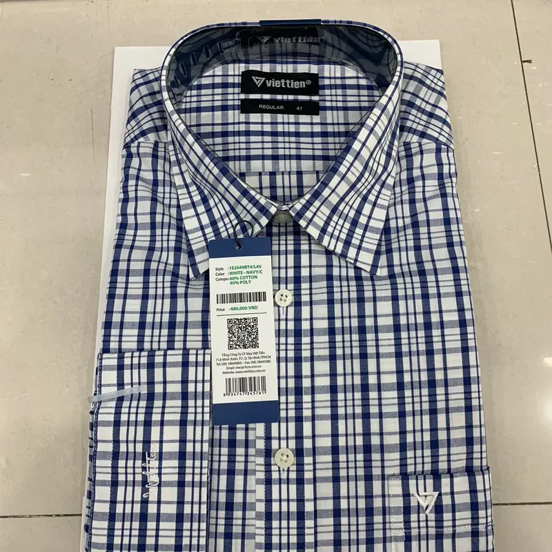 [SIZE 42] Áo Sơ Mi Nam Dài Tay Viettien Form Regular 1