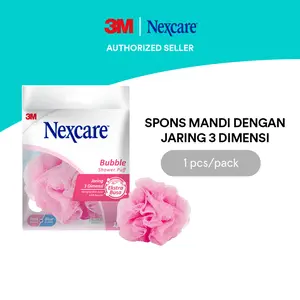 3M Nexcare Spons Mandi Bubble Shower Puff Bath Sponge Lembut - NS-08