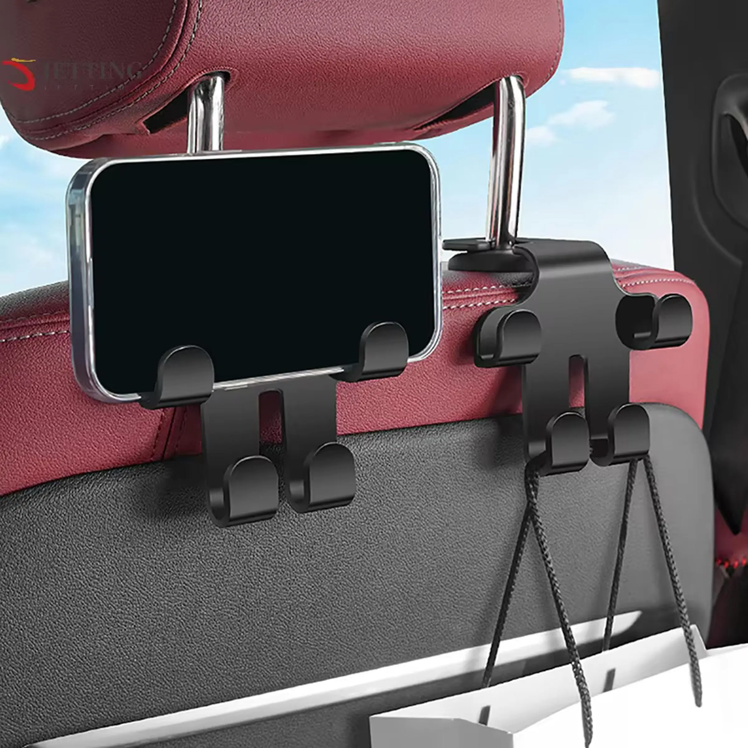 Car Seat Back Hook, 1/2 Counts Multifunctional Car Seat Back Hanger, Universal Car Interior Accessories for Phone, Tablet, Bag, Umbrella