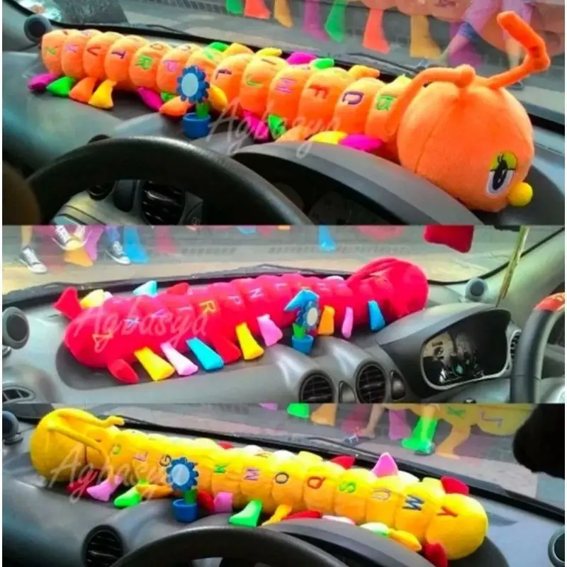 Boneka Ulat/Ulil Hiasan dasboard mobil lucu Kualitas SNI
