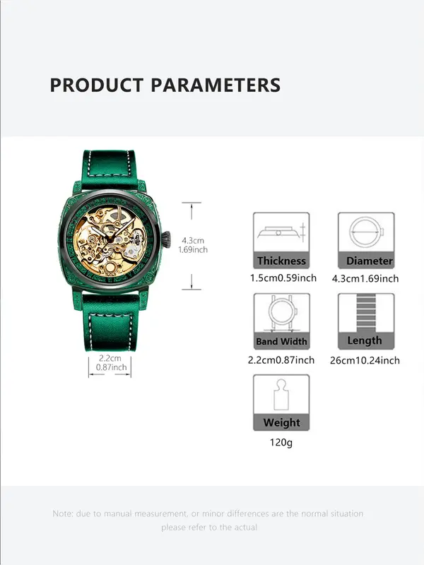 Men's Vintage Engraved Round Dial Mechanical Watch, Fashion Fully Automatic Watch for Party, Daily Decor, Trendy All-match & Exquisite Watch for Birthday Gift with Box 1