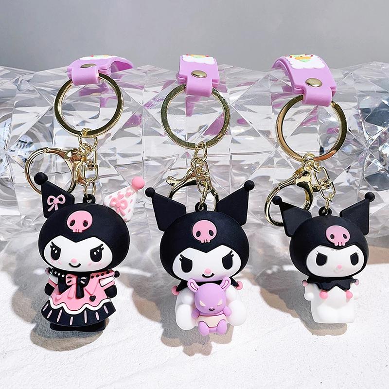 Móc Chìa Khóa Xe Hơi Kawaii, Sanrio, Anime, Hoạt Hình, Giai Điệu, Kuromi, Cinnamoroll, Đồ Chơi, Mặt Dây Chuyền Dễ Thương, Búp Bê, Vòng Chìa Khóa, Quà Tặng 2