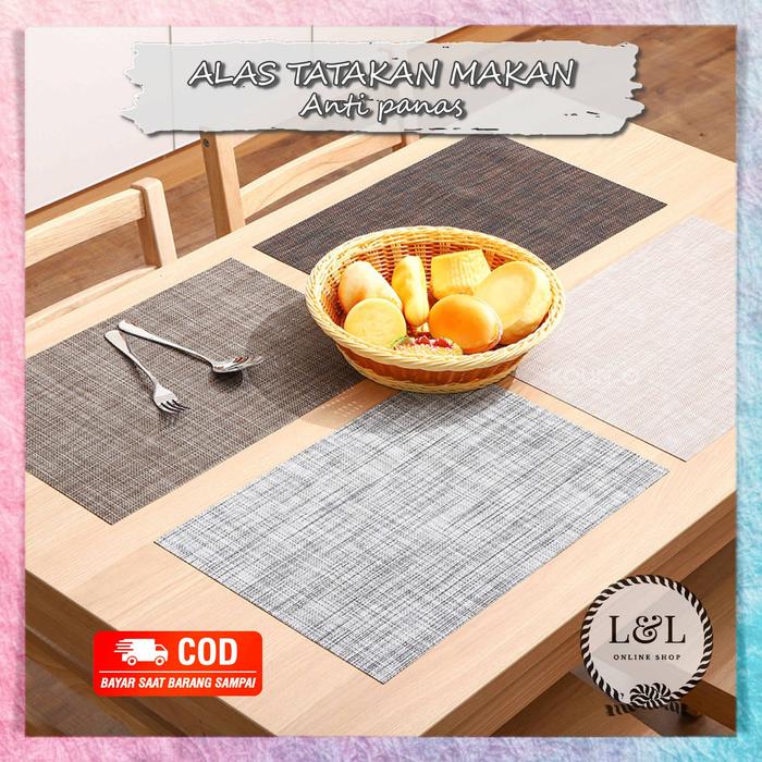 Gambar Tatakan Piring Meja Makan Tahan Panas Tatakan Gelas Aesthetic Alas Piring Anti Panas Table Mat Placement Tatakan Serbaguna dari L&L OnlineShop Kab. Tangerang Tokopedia