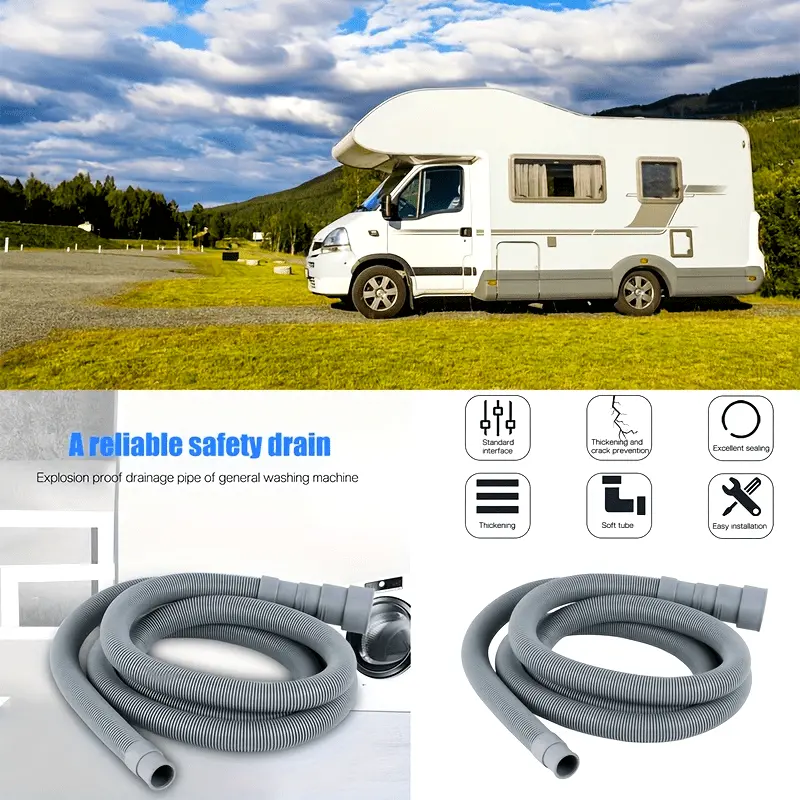 RV Sewage Hose Extension - Available in 1m, 1.5m, 2m, 3m, 4m, 5m (39.37inch, 59.06inch, 78.74inch, 118.11inch, 157.48inch, 196.85inch) 7