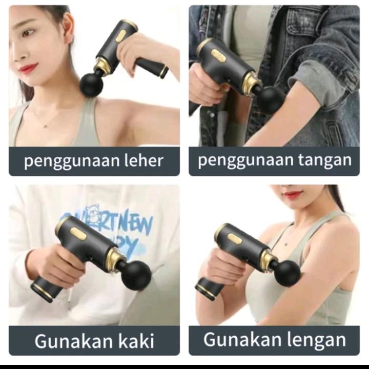 Alat Pijat / Massage Gun 4 in 1 - Deep Tissue Muscle Massager 5