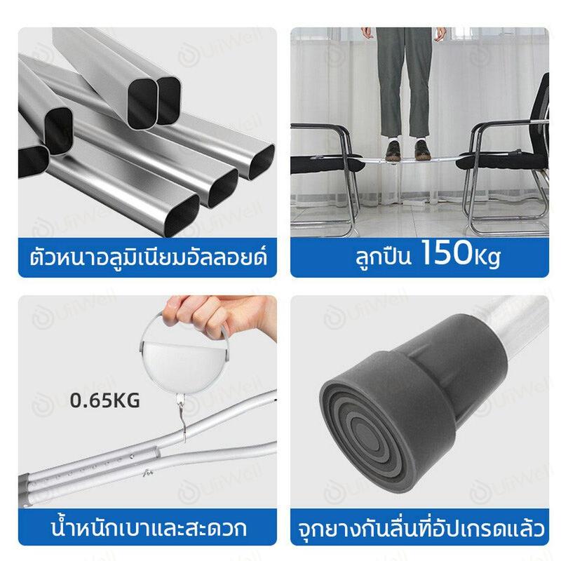 Product Introduction of ไม้ค้ำยันรักแร้ ไม้เท้าค้ำยัน พับไม่ได้ (1 คู่) อลูมิเนียม ปรับได้ทุกขนาด กับผู้ป่วย ขาหัก ผ่าตัด เข้าเฝือก walking crutches 19