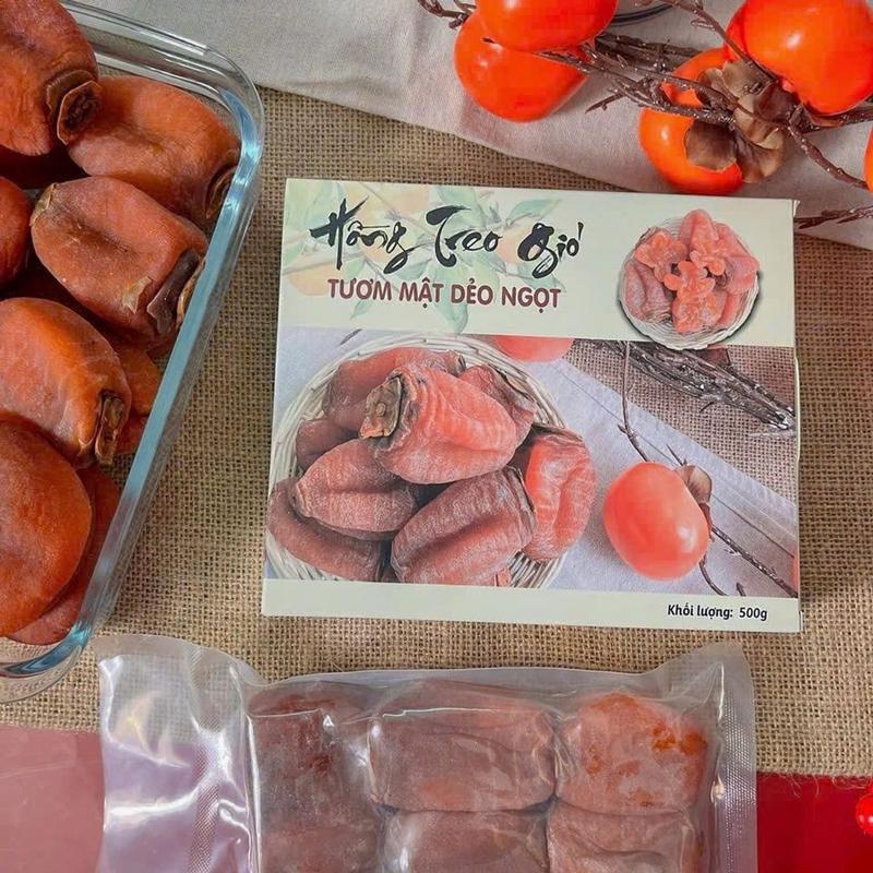 [Kèm hộp sang trọng biếu Tết] Hồng Treo Gió 500g Dẻo Ngọt Tươm Mật Không Đường - Snack Healthy - Thức Ăn Ăn Vặt Food 2
