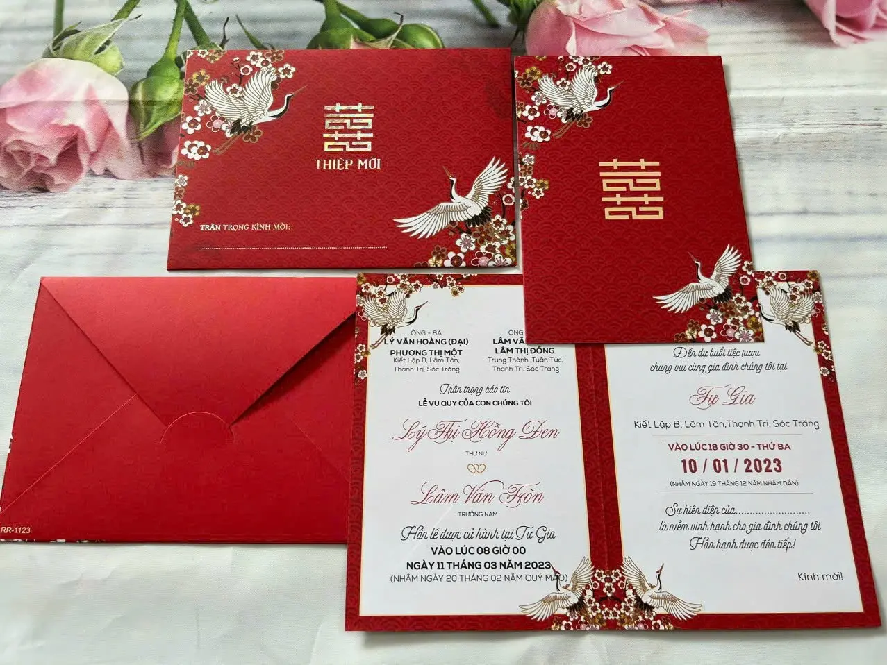 Combo 50 thiệp cưới (Đã bao gồm in nội dung) - Hỗ trợ in lẽ số lượng