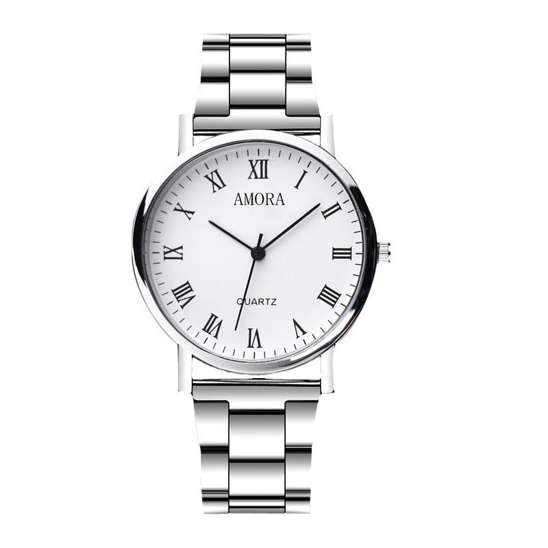 Men Casual Stainless Steel Mesh Belt Watch Simple Dial Quartz Watch Round Dials Business Wristwatch Orologi Di Lusso Leggeri for him 4