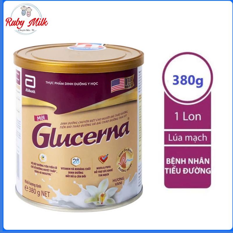 Sữa Bột Glucerna Vani / Lúa Mạch lon 380g - Dành Cho Người Tiểu Đường