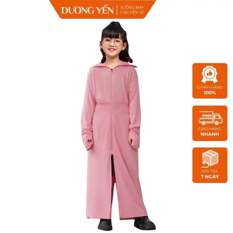 Áo chống nắng toàn thân trẻ em kèm khẩu trang - ảnh thật