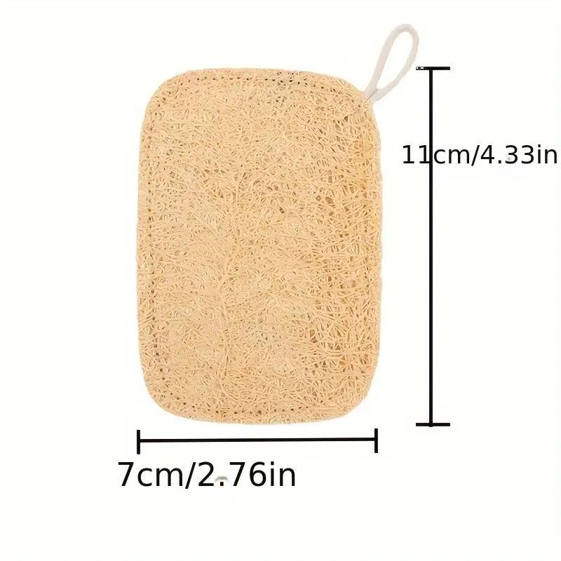 Product Introduction of Natural Loofah Bath Sponge, 4 Counts Bath Loofah, Bathing Accessories for Home Bathroom, Bathing Supplies, Home Supplies 1