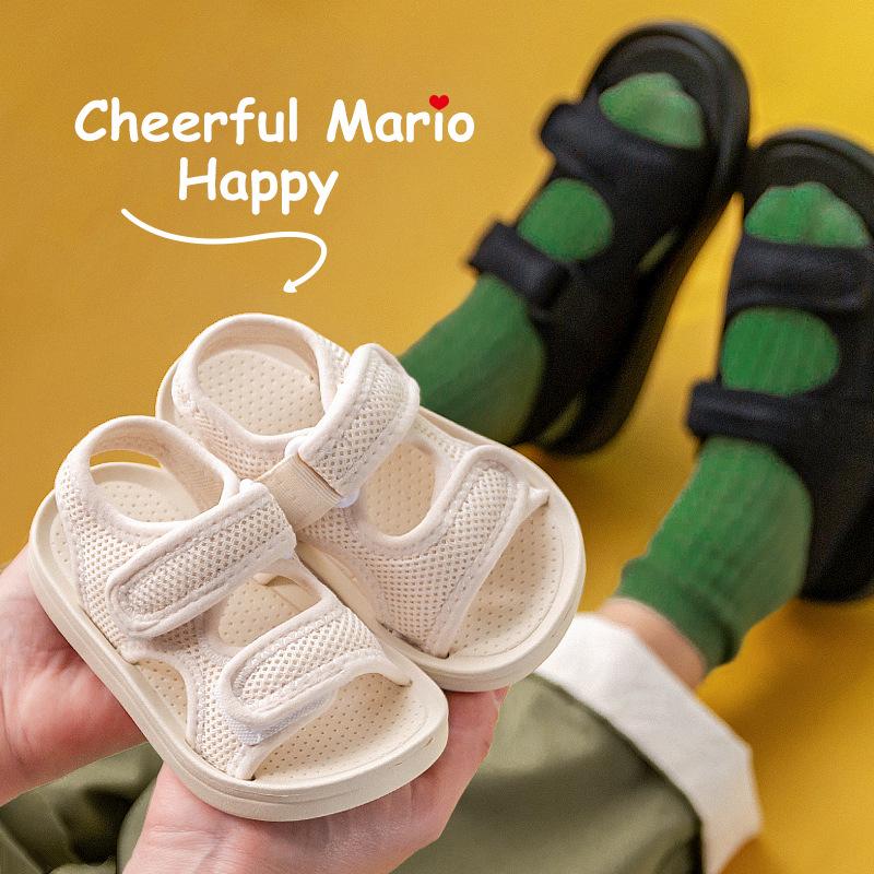 Dép Quai Hậu Cheerful Mario Cho Trẻ Em, Sandal Cho Bé trai Bé gái Chống Trơn Trượt Chính Hãng