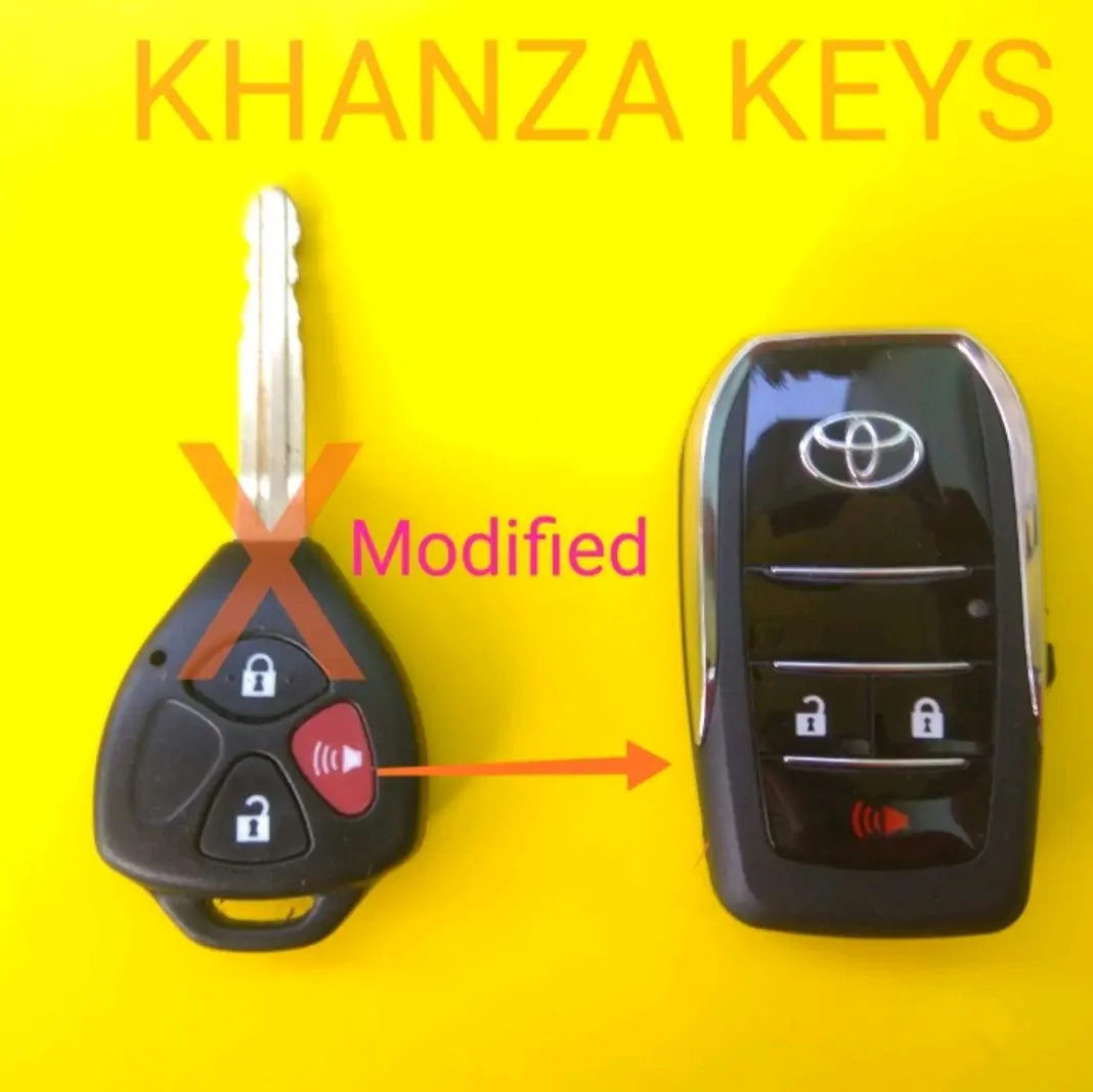 Casing flip key model lipat toyota innova fortuner altis 3 tombol Car Kunci Remot