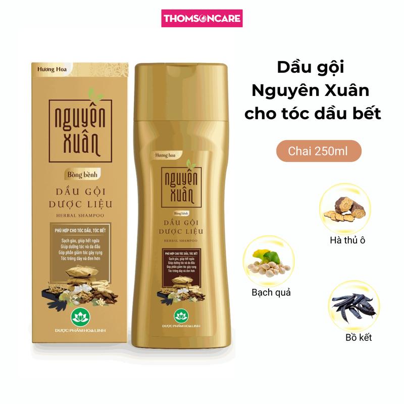 Dầu gội Nguyên Xuân bồng bềnh dùng cho tóc dầu, tóc bết - Chai 250ml vàng
