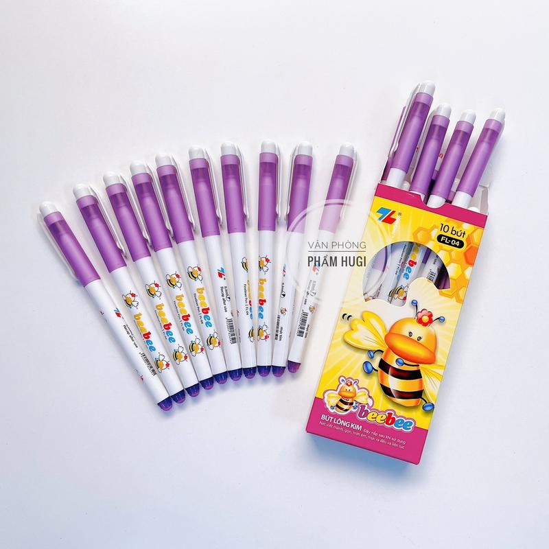 Hộp 10 Bút Lông Kim Bee Thiên Long FL-04 – Nét Nhỏ 0.3mm, Viết Êm Nét Đẹp, Phù Hợp Học Sinh Tiểu Học