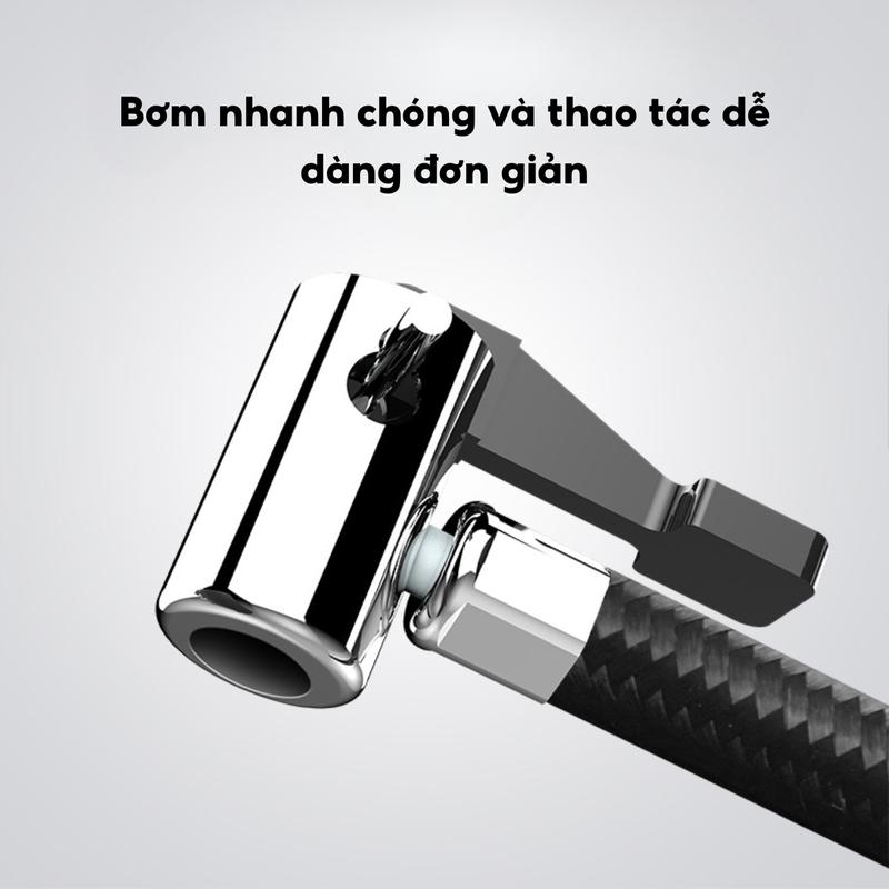 Máy Bơm Lốp Ô Tô Điện Tử Mini Cầm Tay Tự Ngắt Bơm Lốp Xe Hơi Tự Động Tiện Dụng Chất Lượng Cao 6