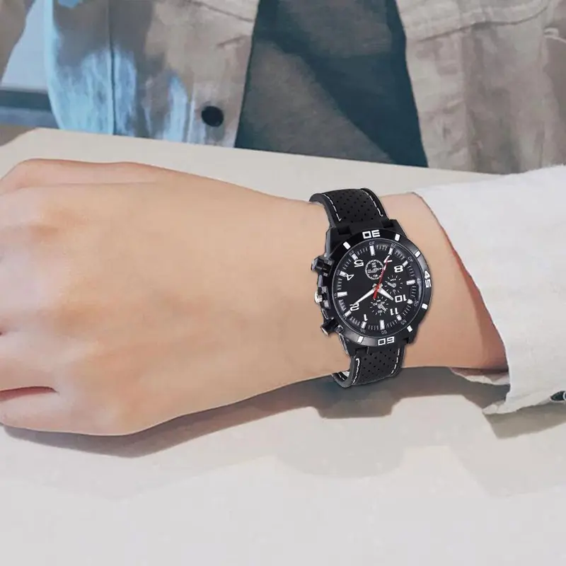 Đồng Hồ Chống Nước Thể Thao, Unisex, Chống Sốc, Thích Hợp Cho Học Sinh, Đồng Hồ Relo Thể Thao, Dây Đeo Silicon 3