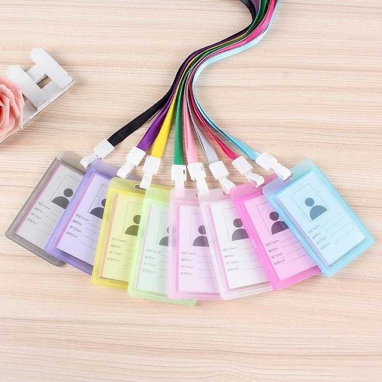 Product Introduction of BISA COD 5551 Gantungan Kartu Nama Plastik Motif Polos Warna Warni / Kartu Nama Transparan / Gantungan Kartu Nama 0